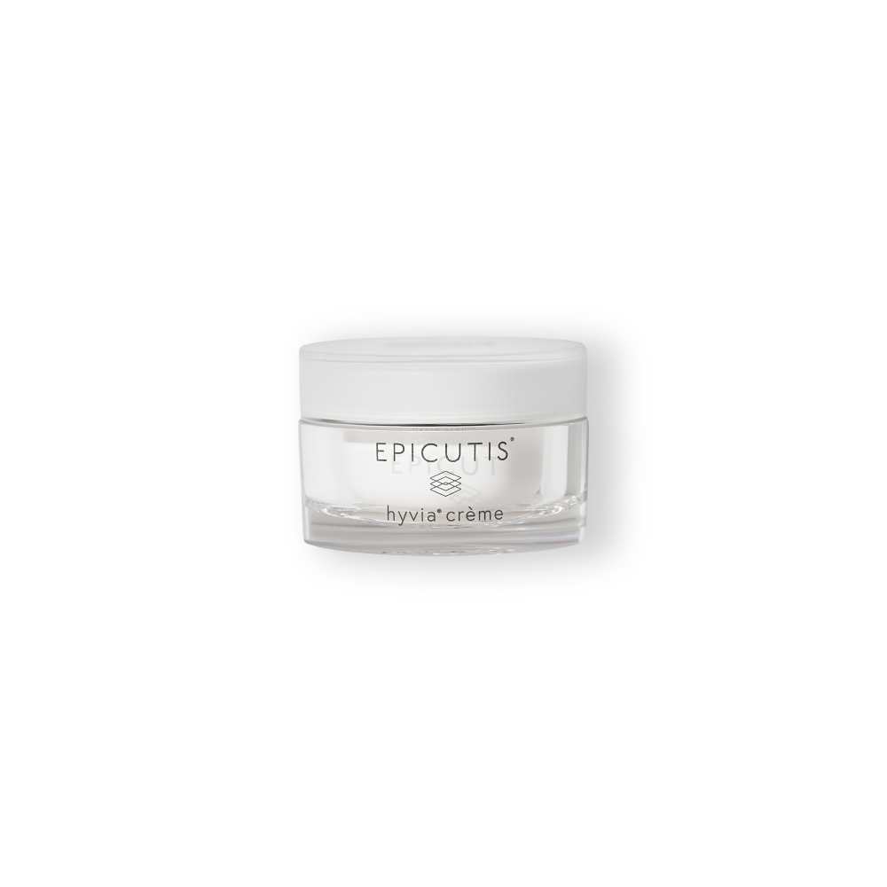 Epicutis hyvia crème jar on a white background